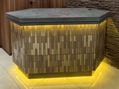 エイジング│受付カウンター│青銅サビ風